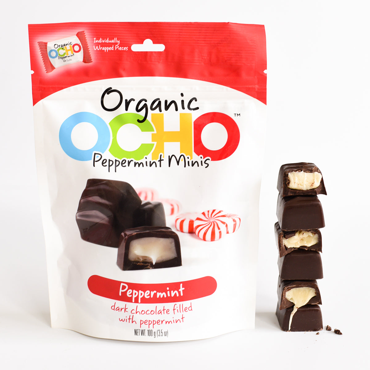 Organic Dark Chocolate Peanut Butter Minis Pouch – OCHO Organic Chocolate  Candy