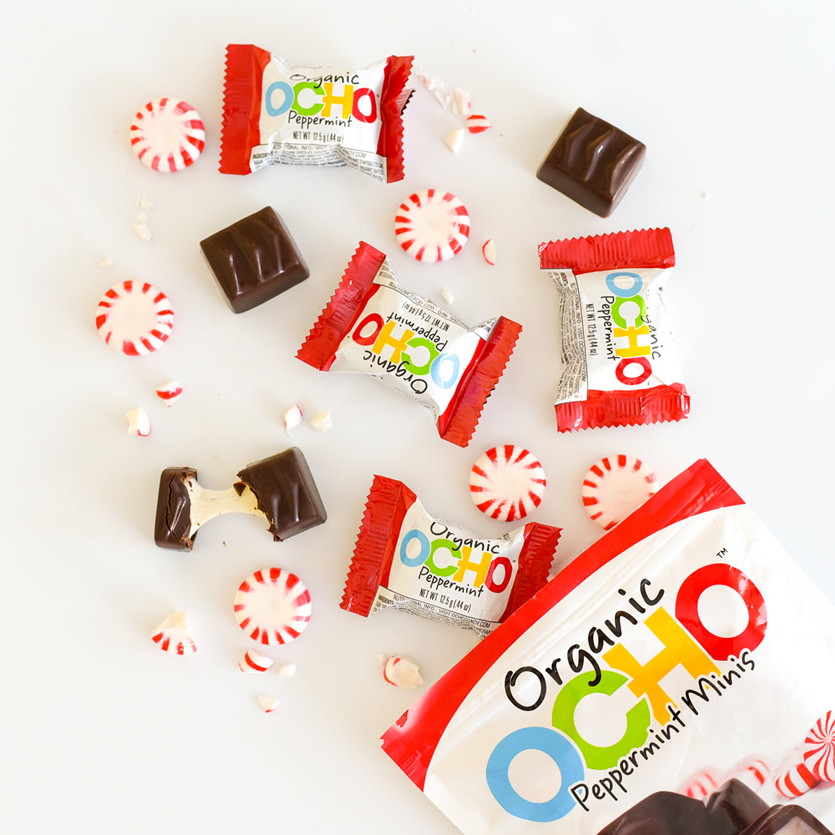 Organic Dark Chocolate Peppermint Minis Pouch