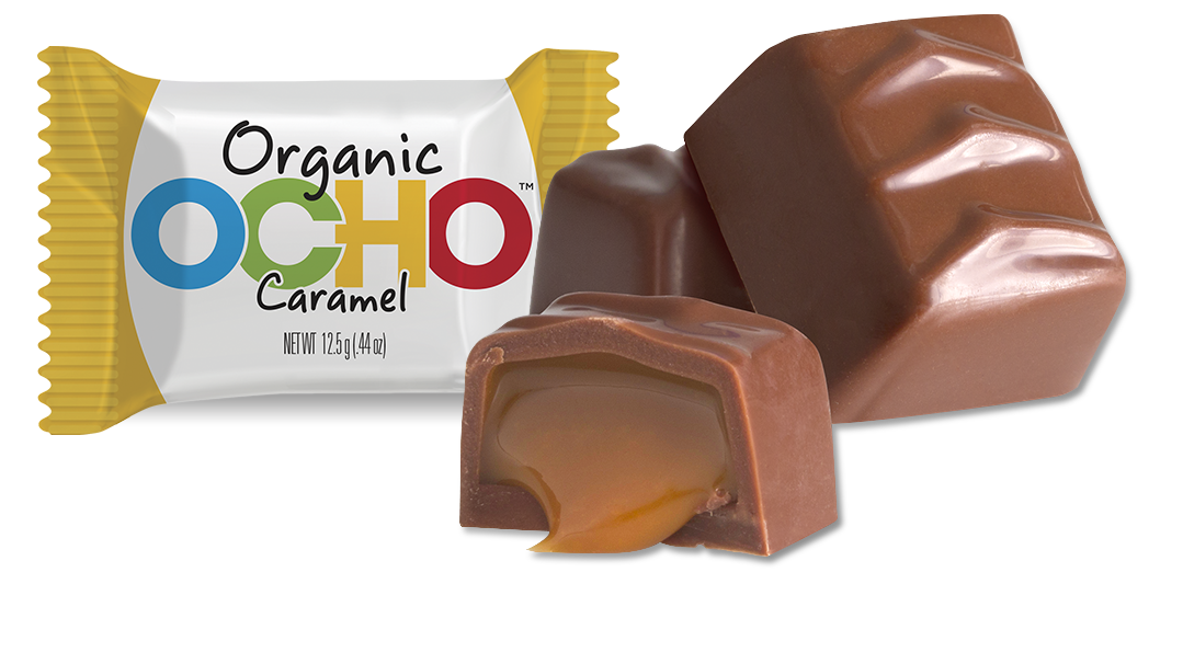 Organic Milk Chocolate Caramel Minis Pouch
