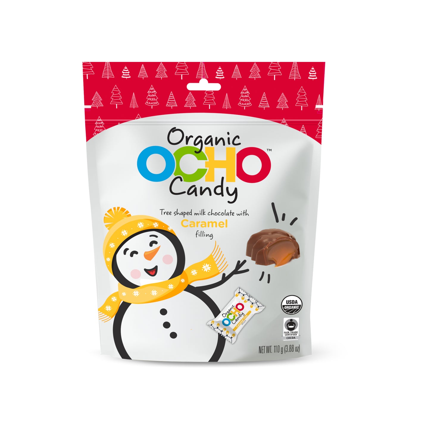 Organic Christmas Milk Chocolate Caramel Trees Pouch - 50% off!