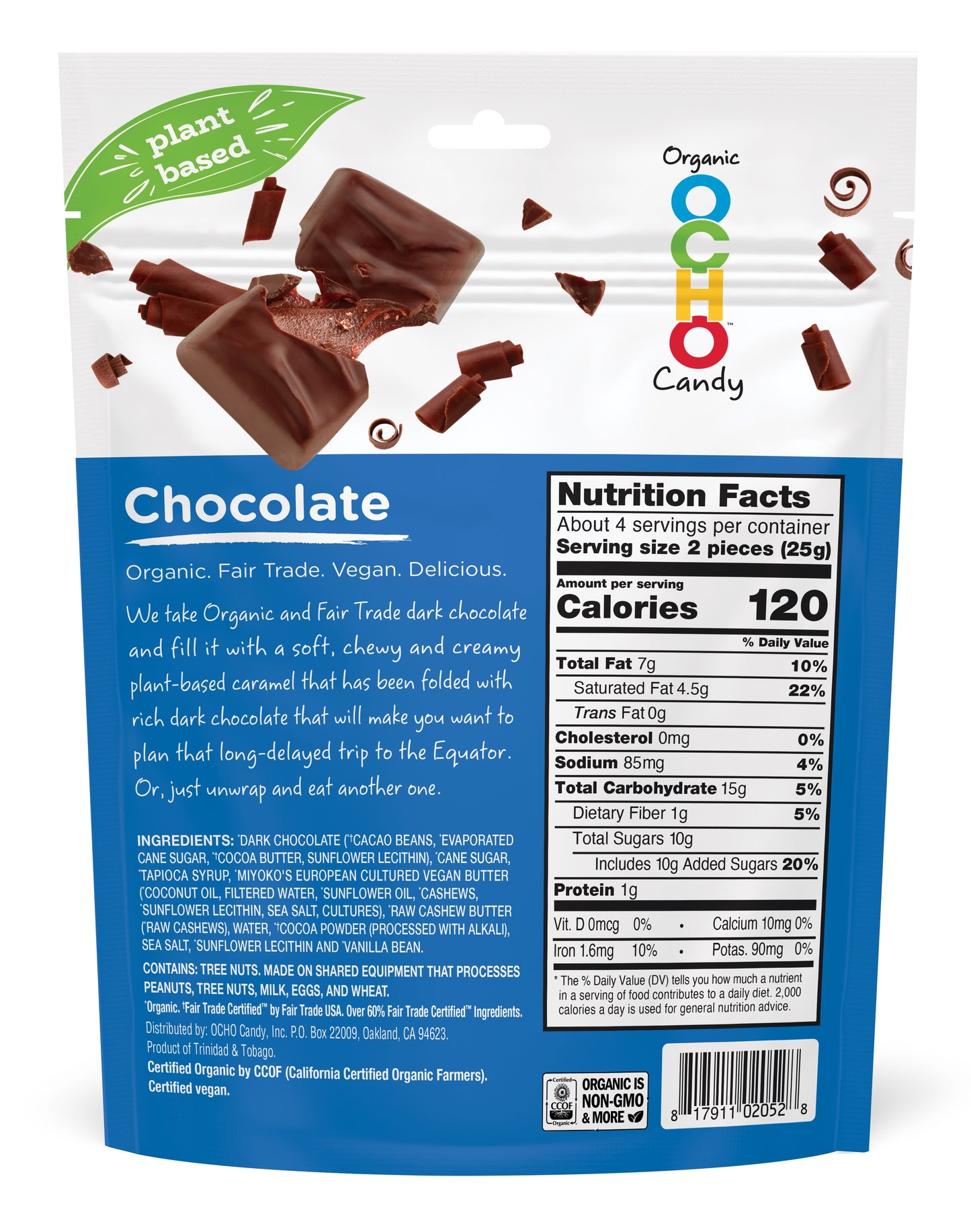 Organic Chocolate Plant-Based Caramel Minis Pouch - 8% off