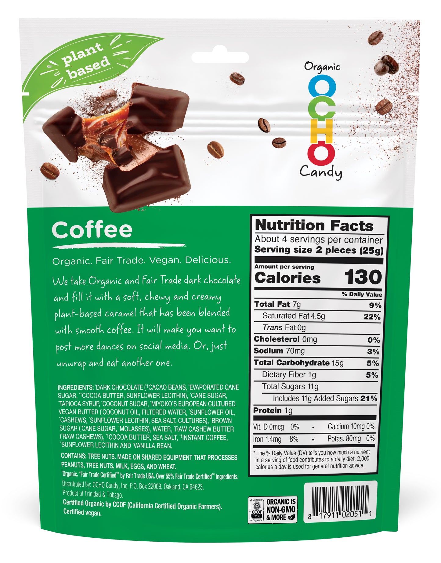 Organic Coffee Plant-Based Caramel Minis Pouch - 8% off