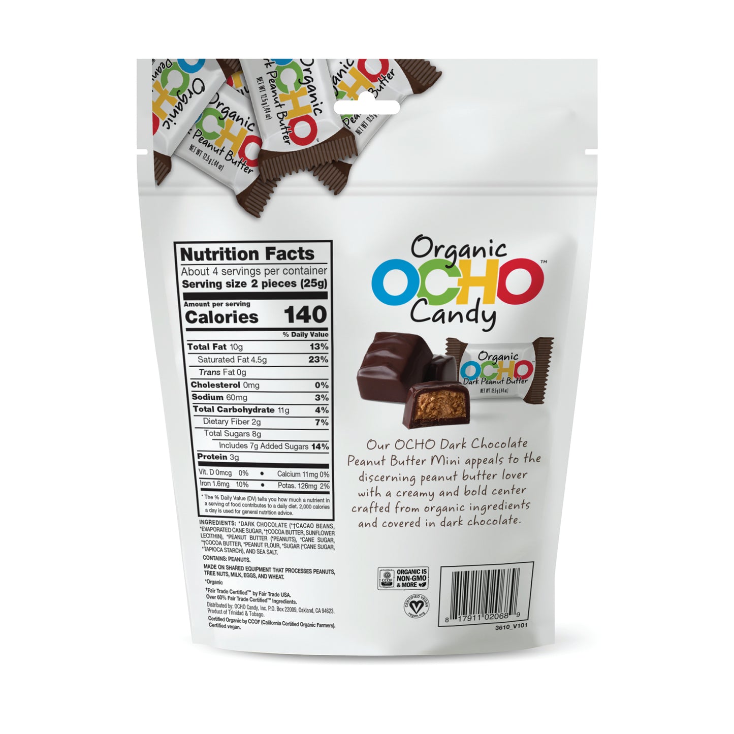 Organic Dark Chocolate Peanut Butter Minis Pouch