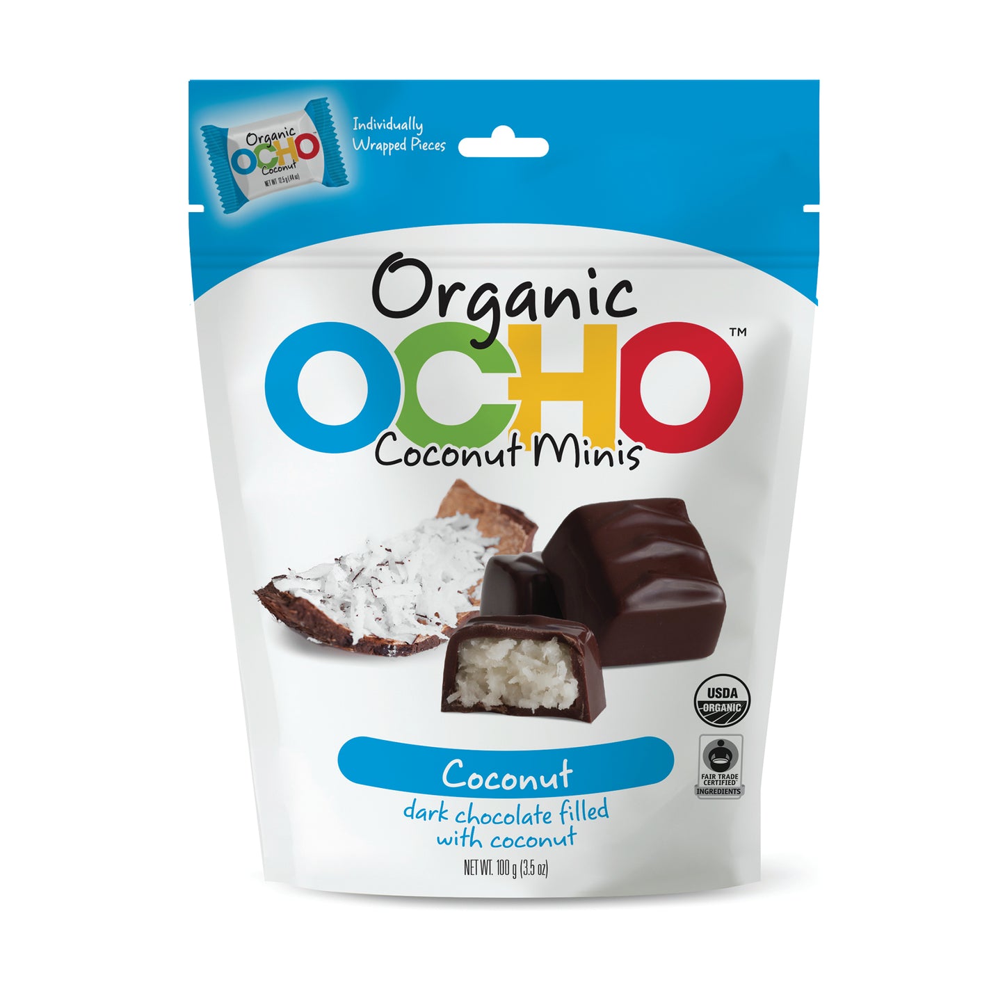 Organic Dark Chocolate Coconut Minis Pouch