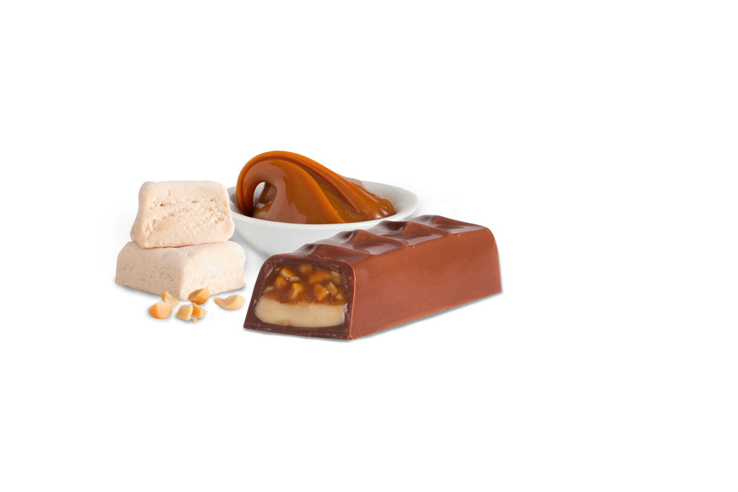 Organic Milk Chocolate Caramel & Peanut Bars - 12ct Bar Caddy