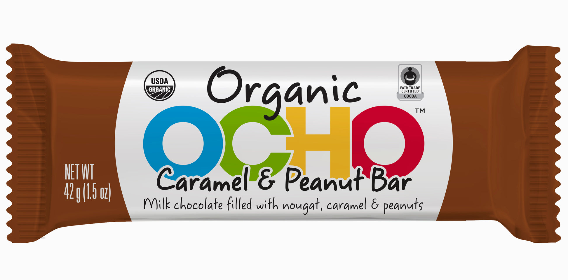 Organic Milk Chocolate Caramel & Peanut Bars - 12ct Bar Caddy – OCHO  Organic Chocolate Candy