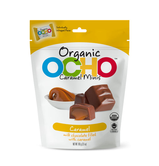 Organic Milk Chocolate Caramel Minis Pouch