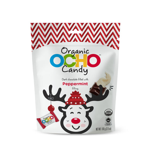 Organic Christmas Dark Chocolate Peppermint Minis Pouch - 50% off!