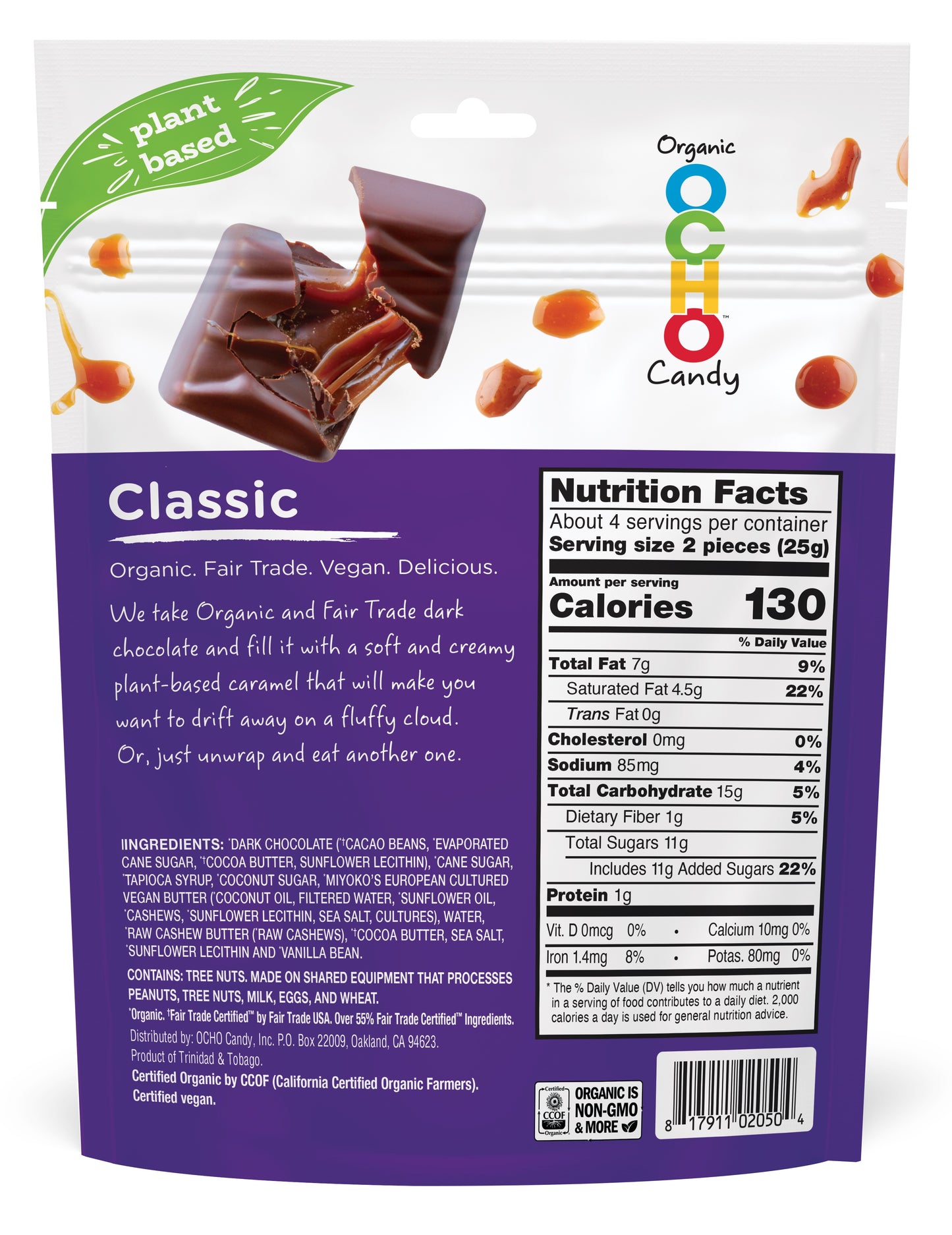 Organic Classic Plant-Based Caramel Minis Pouch - 10% off!