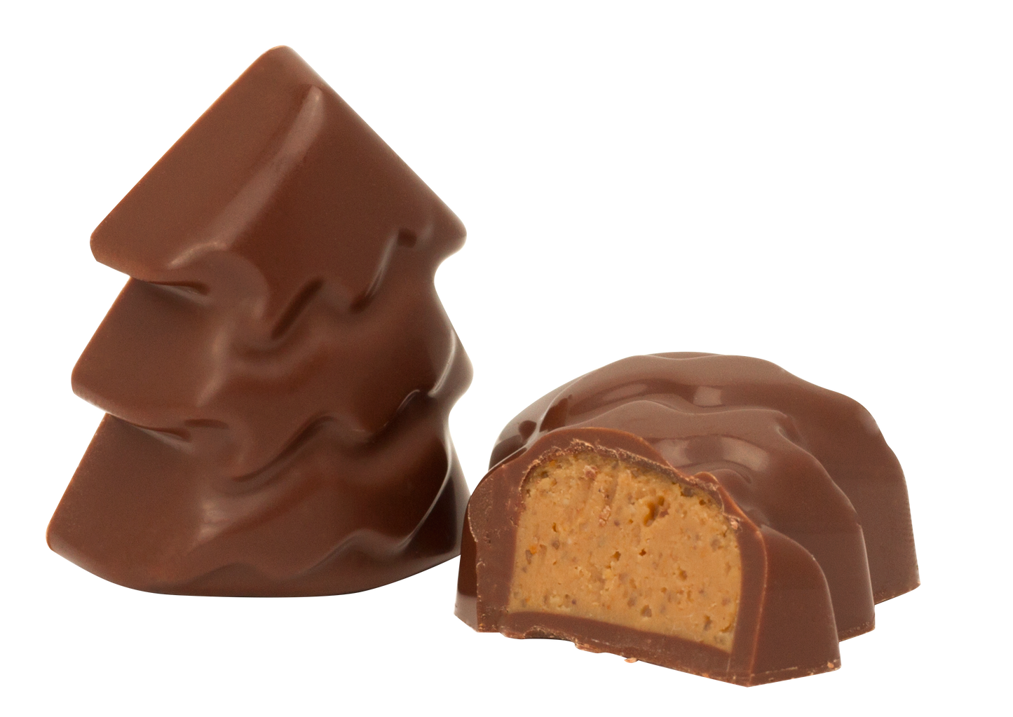 Organic Christmas Milk Chocolate Peanut Butter Trees Pouch